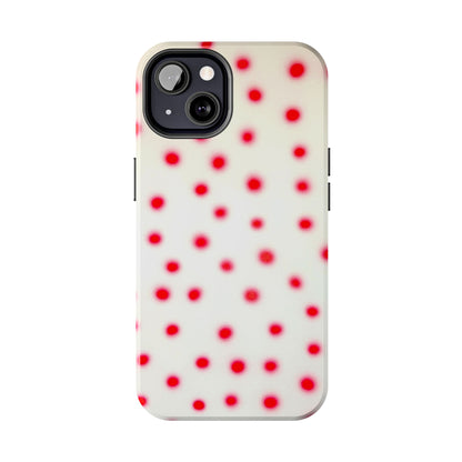 "vanilla cherry polka dot" airbrush iPhone case