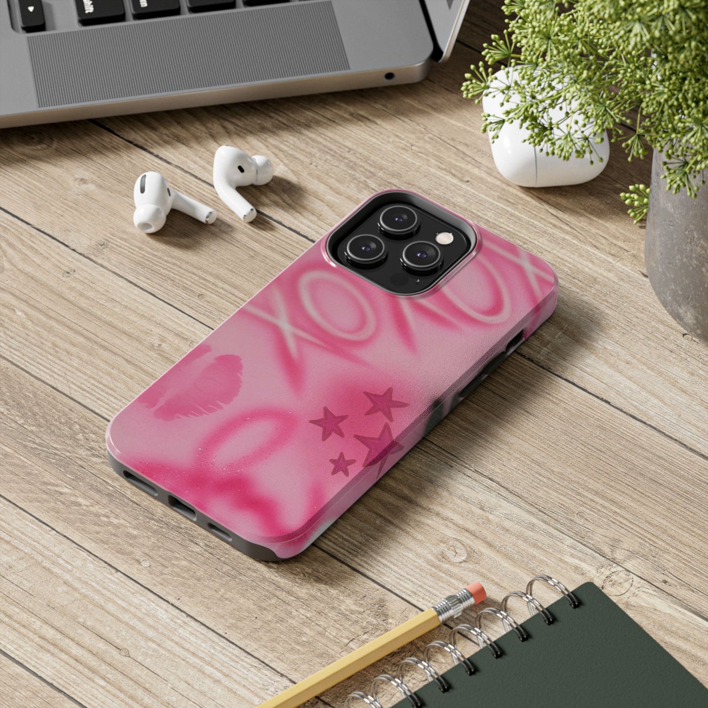 "perfectly pink" airbrush iPhone case