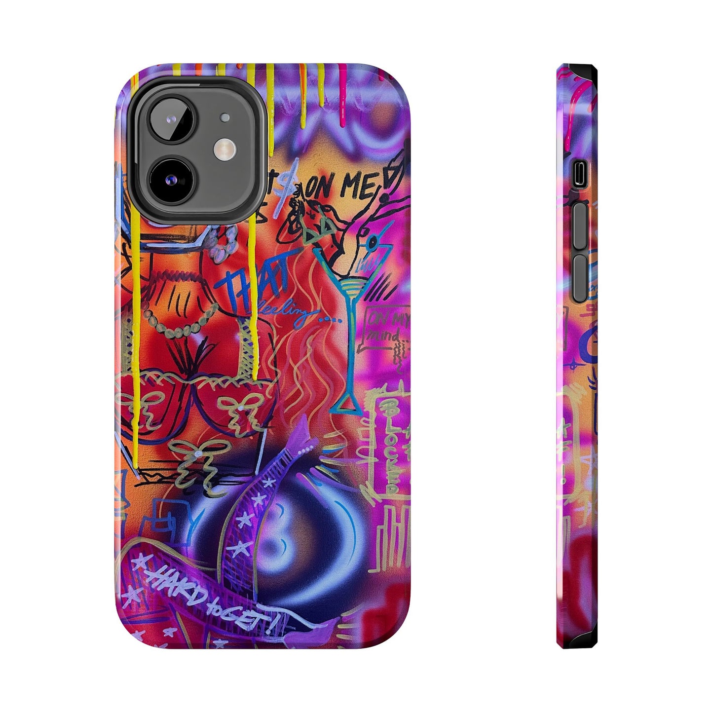 "shots on me" airbrush iPhone case