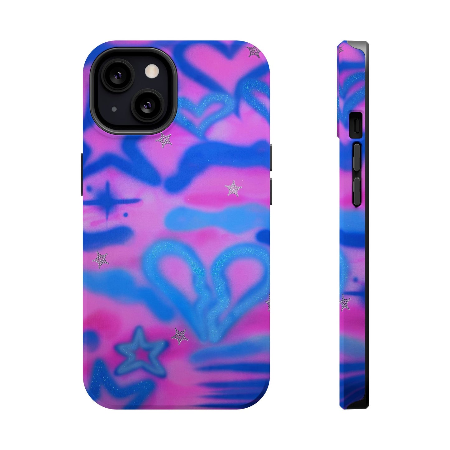MagSafe "blue camo" airbrush iPhone case