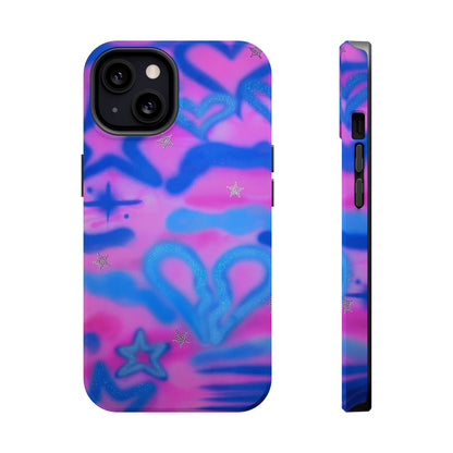 MagSafe "blue camo" airbrush iPhone case