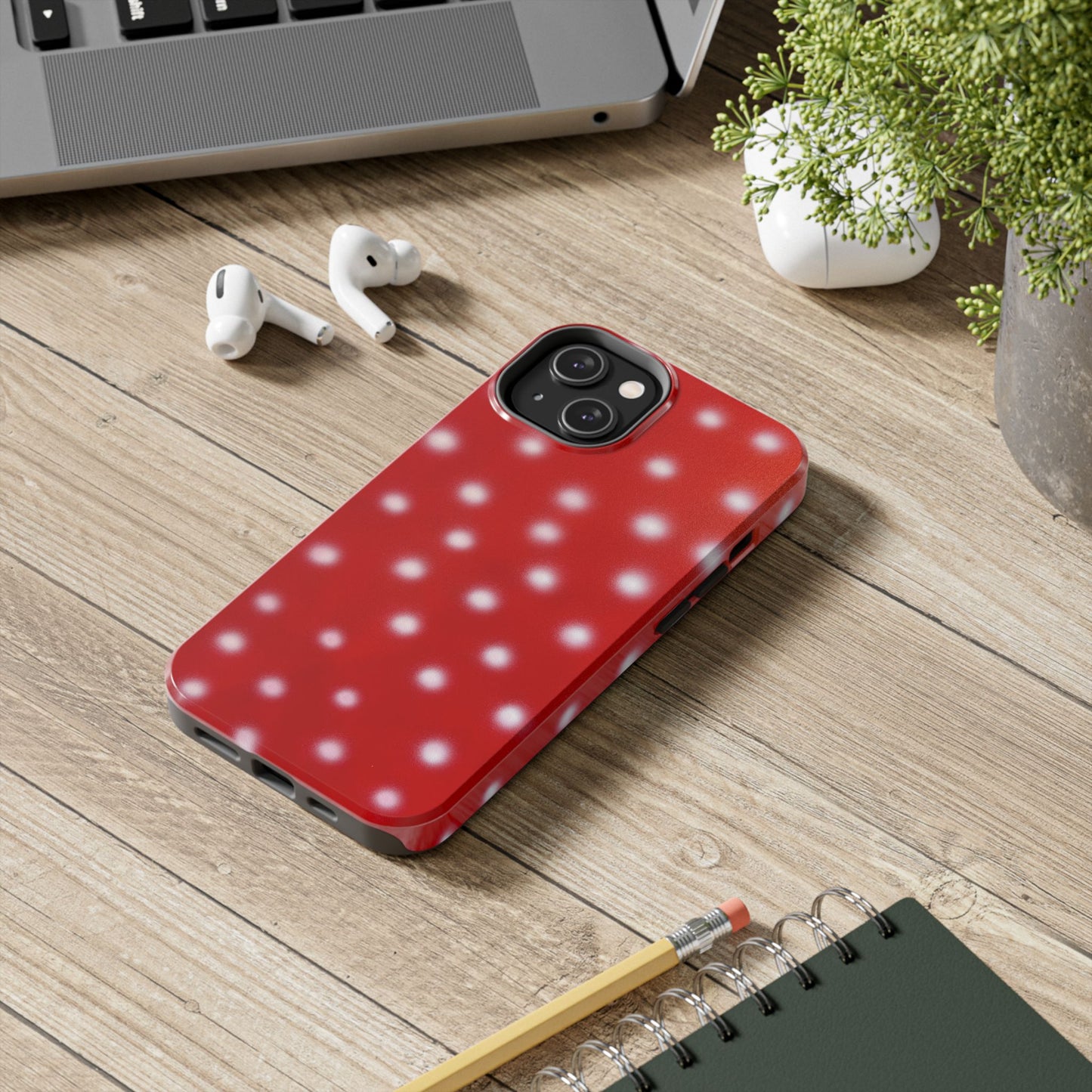 "cherry crush polka dot" airbrush iPhone case