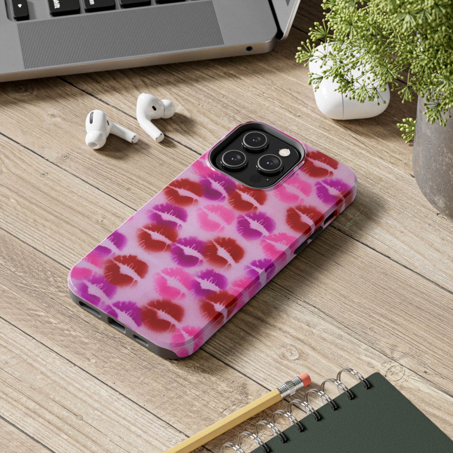 "mwah" airbrush iPhone case
