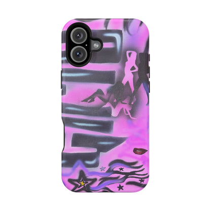 MagSafe "neon nights" airbrush iPhone case