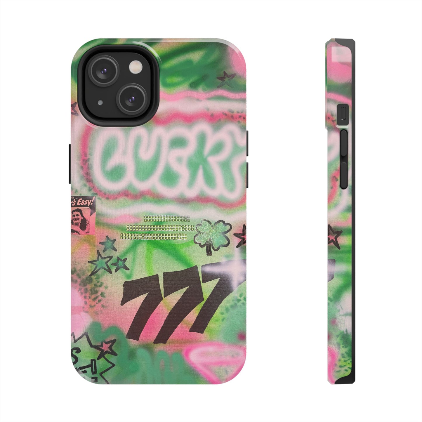 "so lucky" airbrush iPhone case