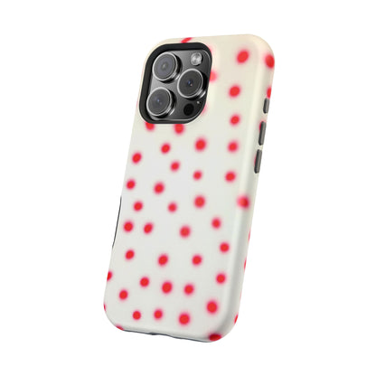 MagSafe "vanilla cherry polka dot" airbrush iPhone case