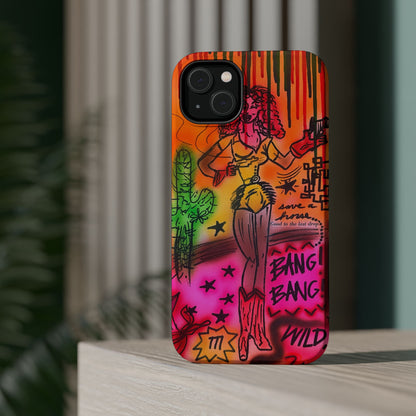 MagSafe "wild, wild west" airbrush iPhone case