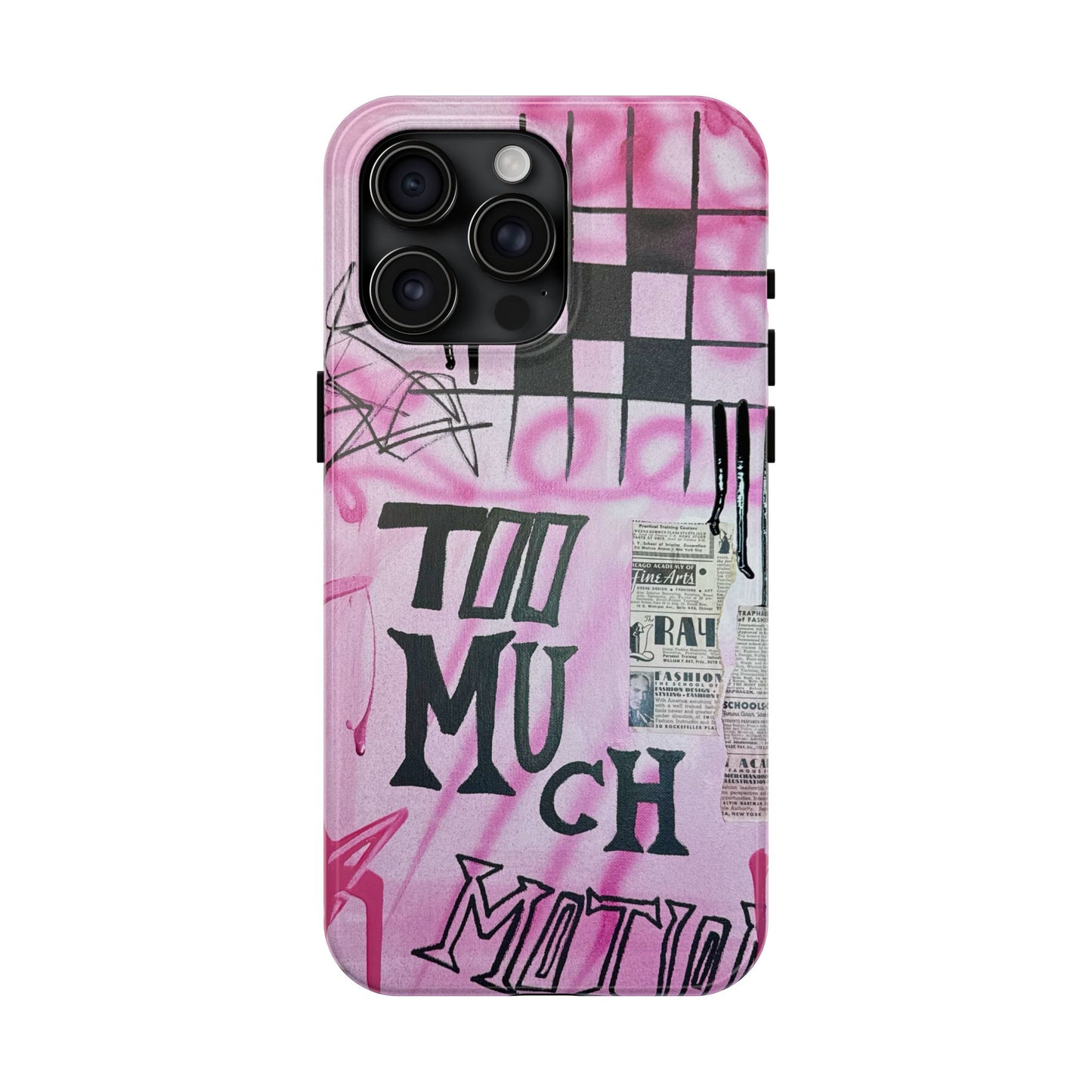"too much motion" airbrush iPhone case