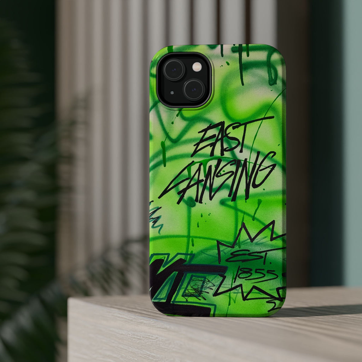 MagSafe "east lansing, mi" airbrush iPhone case