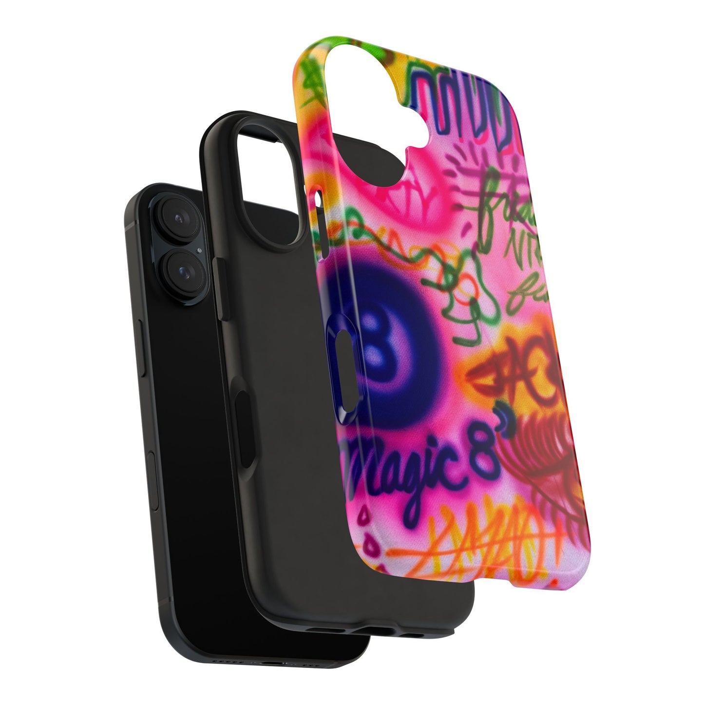 "colorful chaos" airbrush iPhone case