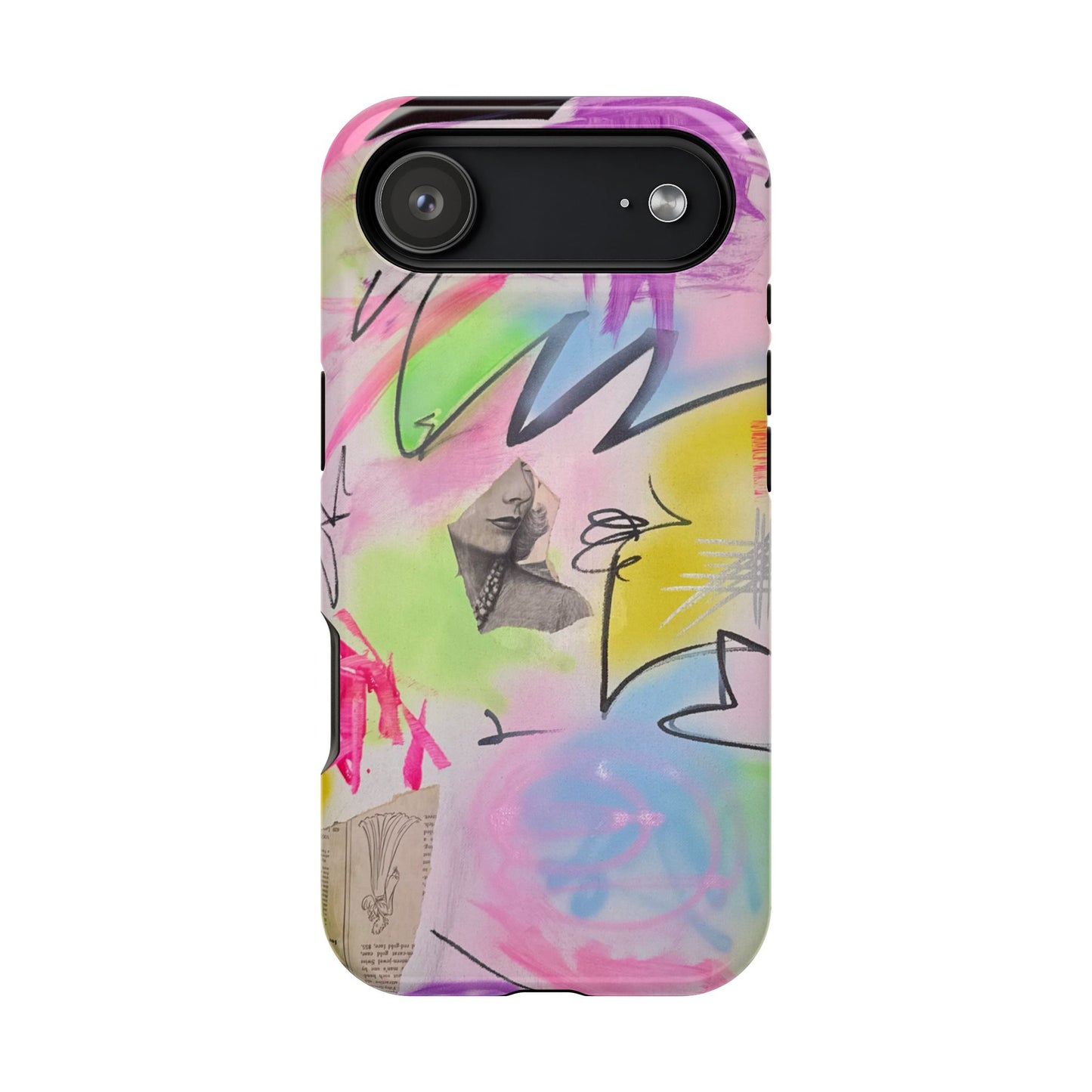 MagSafe "pastel static" airbrush iPhone case