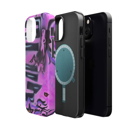 MagSafe "neon nights" airbrush iPhone case