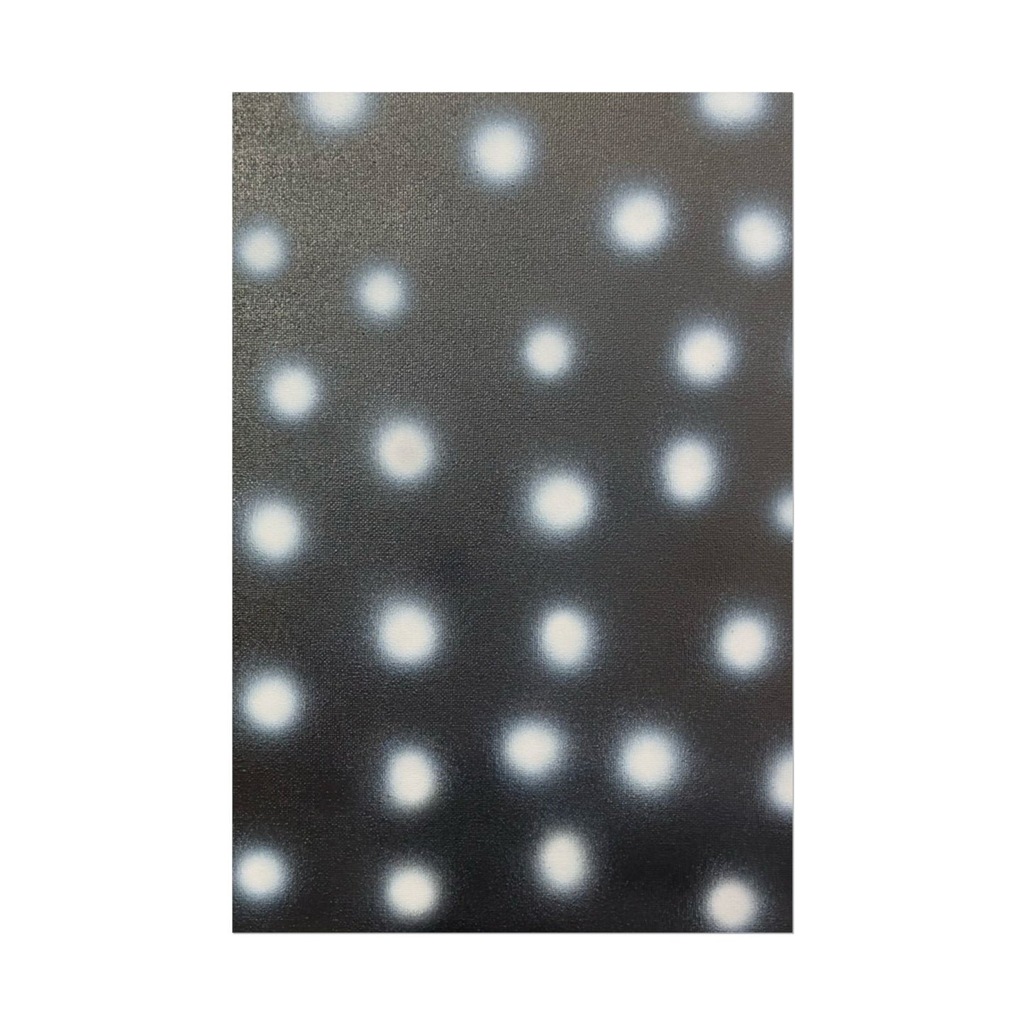 "coconut noir polka dots" airbrush rolled print