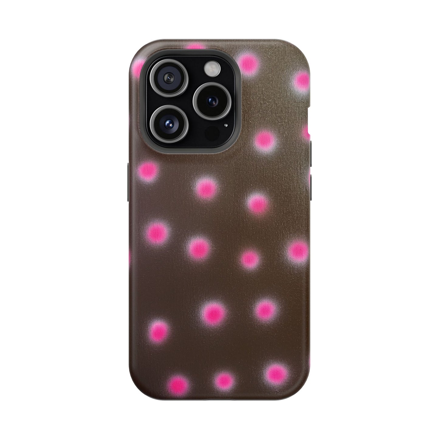 MagSafe "cherry mocha polka dot" airbrush iPhone case