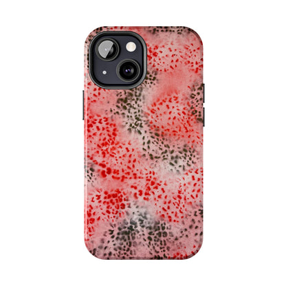 "red cheetah" airbrush iPhone case