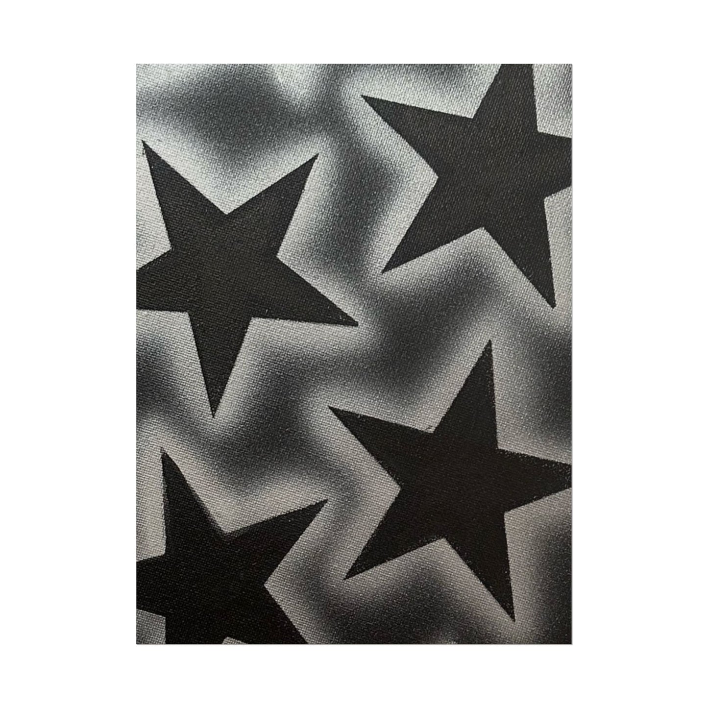 "chrome stars" airbrush rolled print