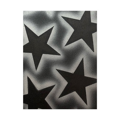 "chrome stars" airbrush rolled print
