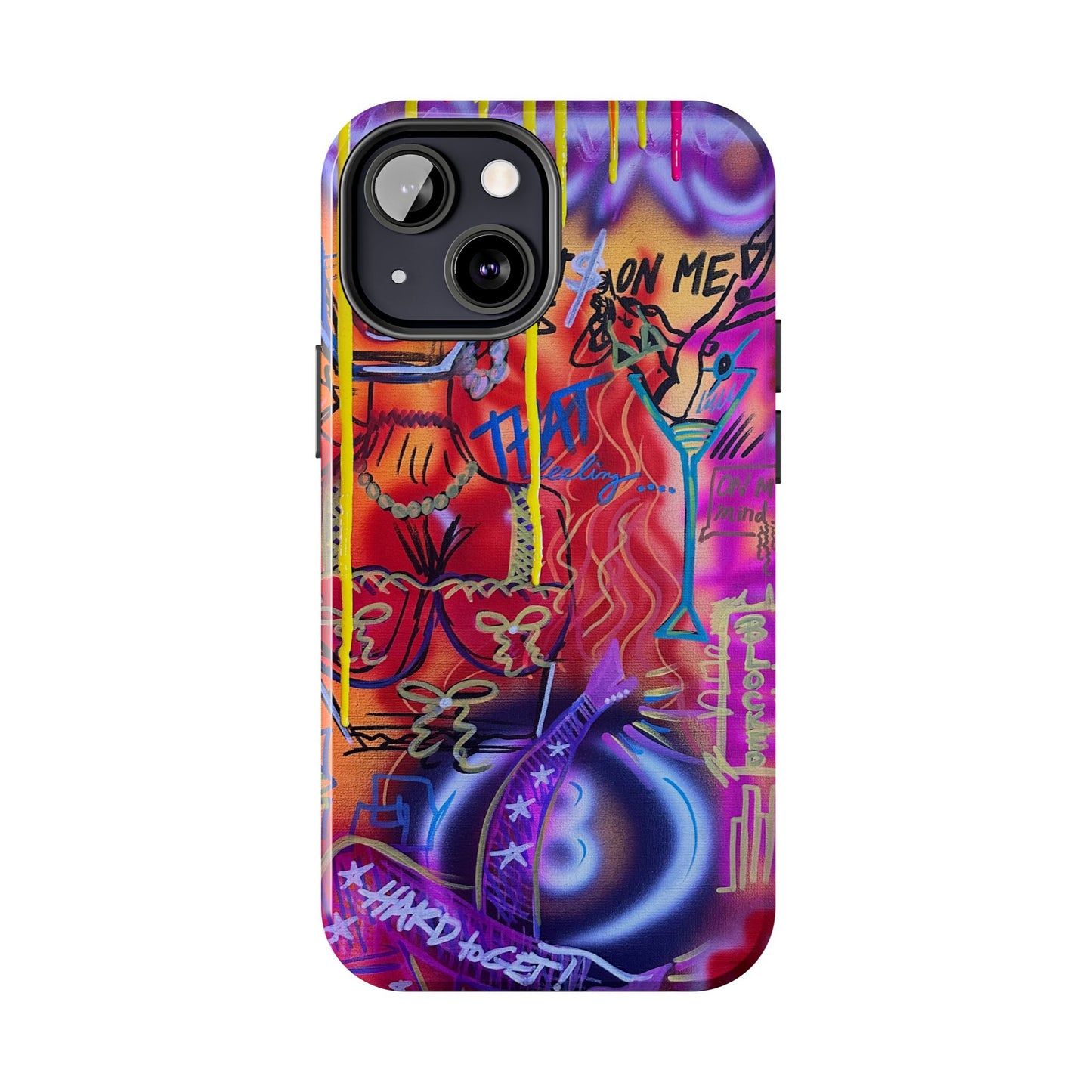 "shots on me" airbrush iPhone case