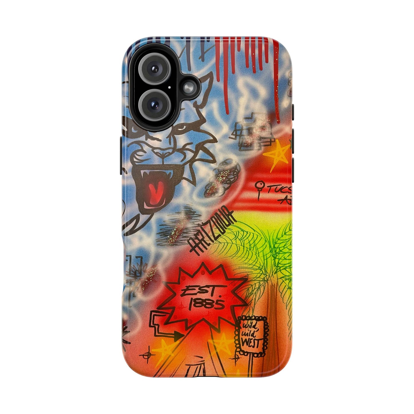 "tucson, arizona pt. 2" airbrush iPhone case