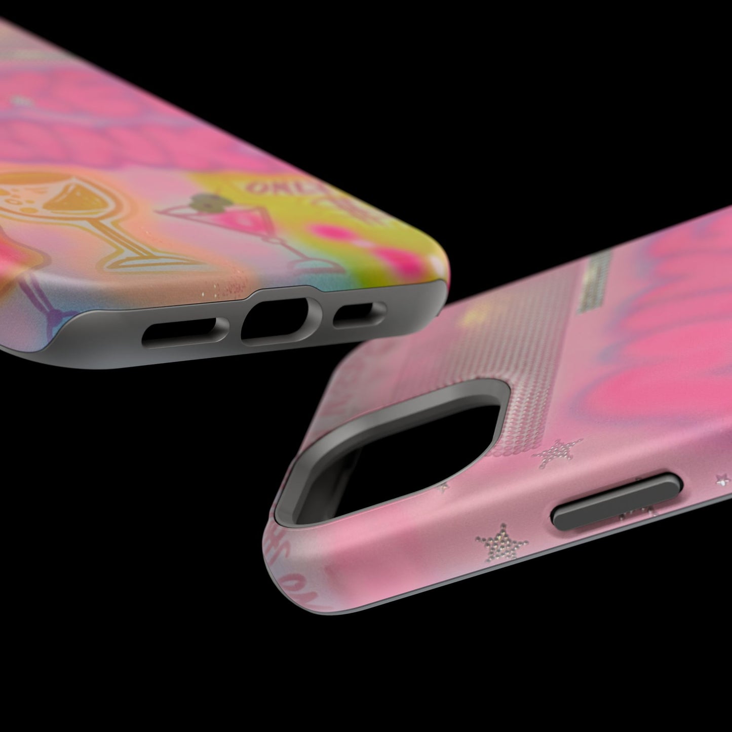 MagSafe "mixed drinks" airbrush iPhone case