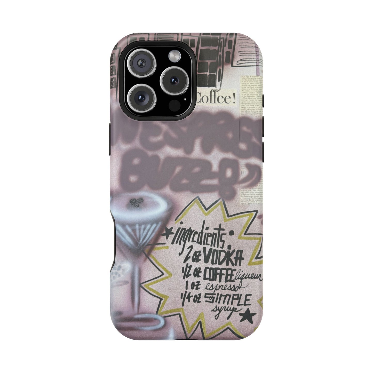 MagSafe "espresso martini" airbrush iPhone case