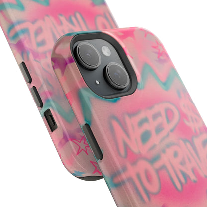 MagSafe "need $$ to travel" airbrush iPhone case