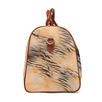 "neutral tiger" airbrush waterproof travel bag