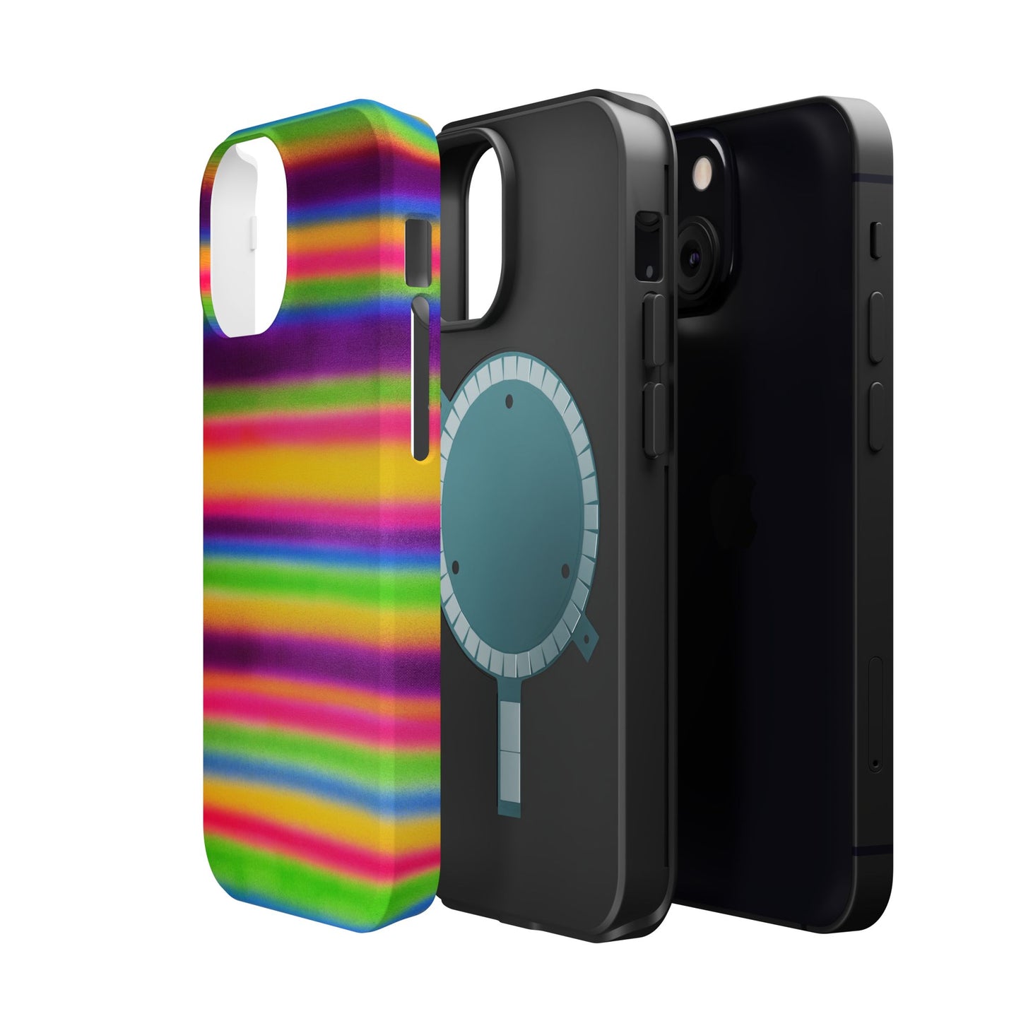 MagSafe "colorful stripes" airbrush iPhone case