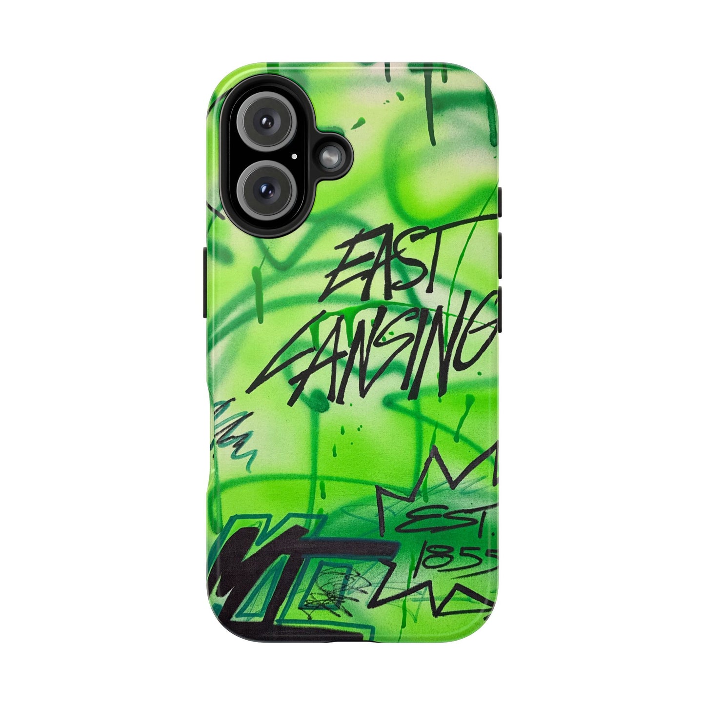 "east lansing, mi" airbrush iPhone case