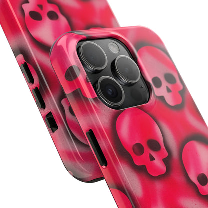 "pink skully" airbrush iPhone case