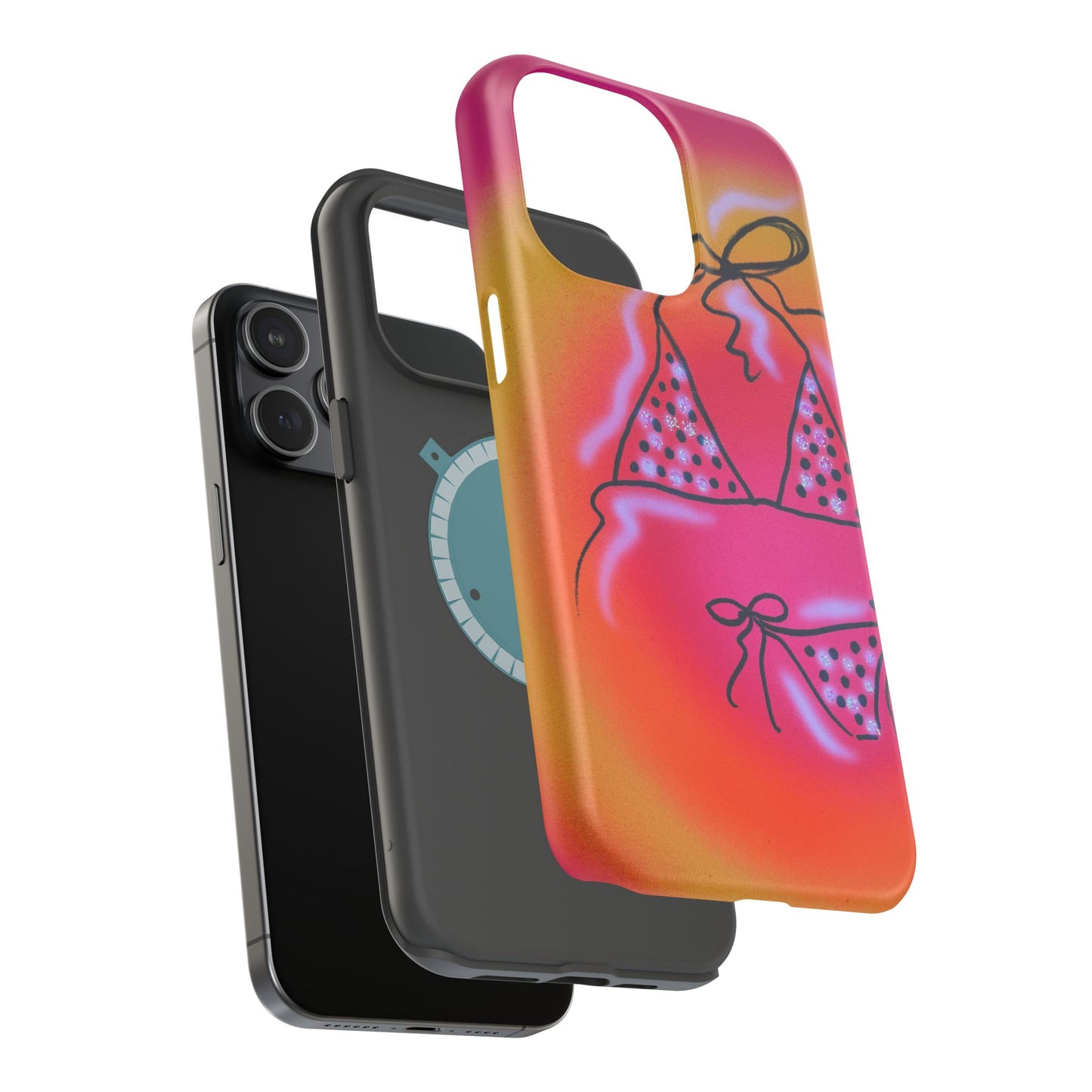 MagSafe "glitter bikini" airbrush iPhone case
