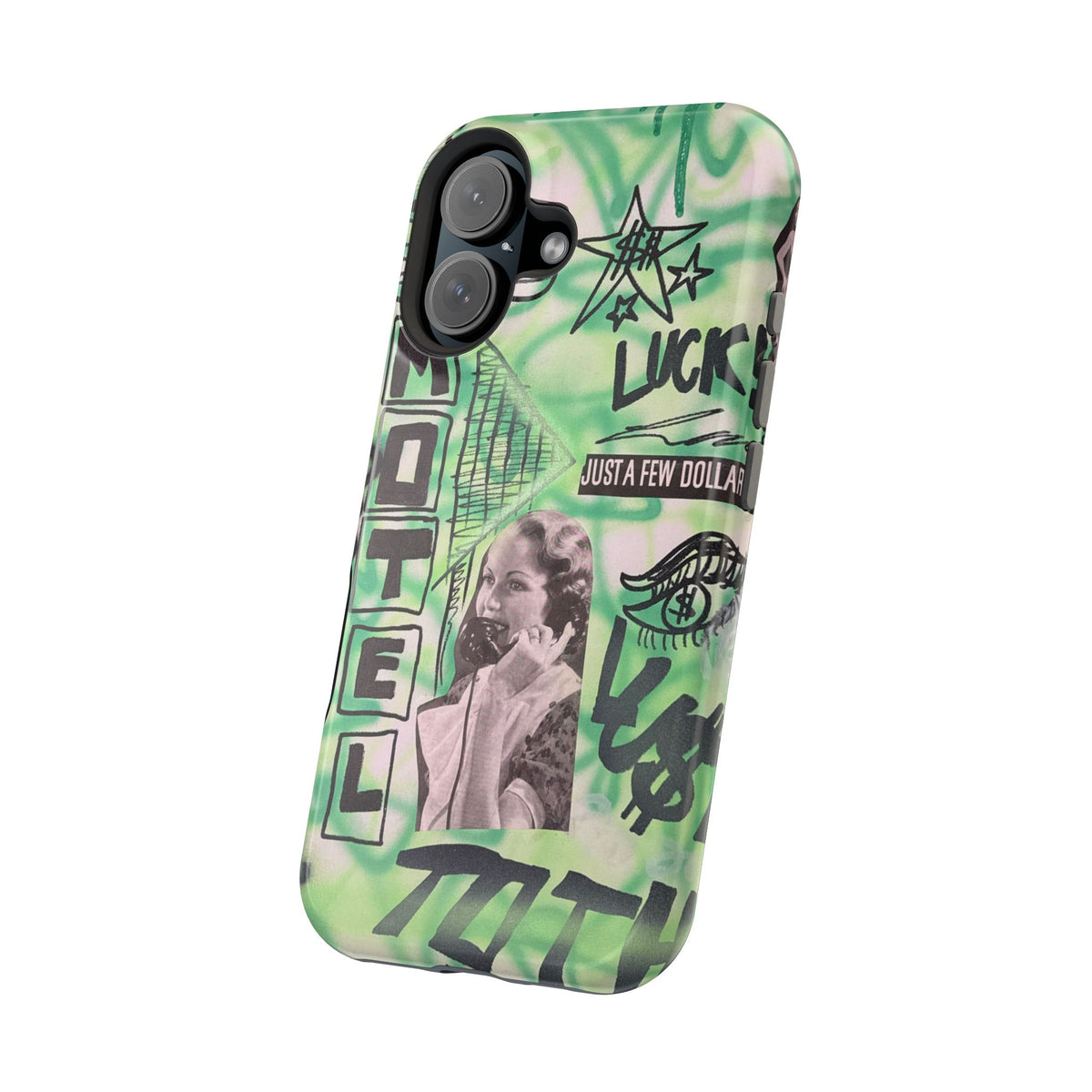 MagSafe "lust over luck" airbrush iPhone case