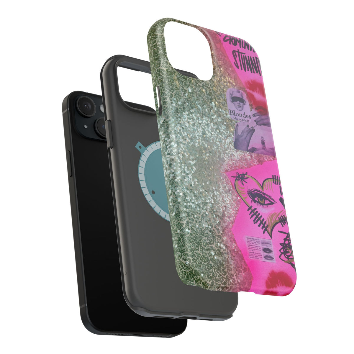 MagSafe "glitter gloss" airbrush iPhone case