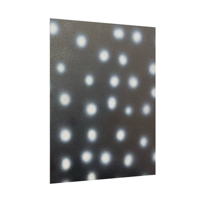 "coconut noir polka dots" airbrush rolled print