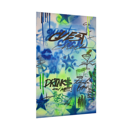 "guest check" airbrush rolled print