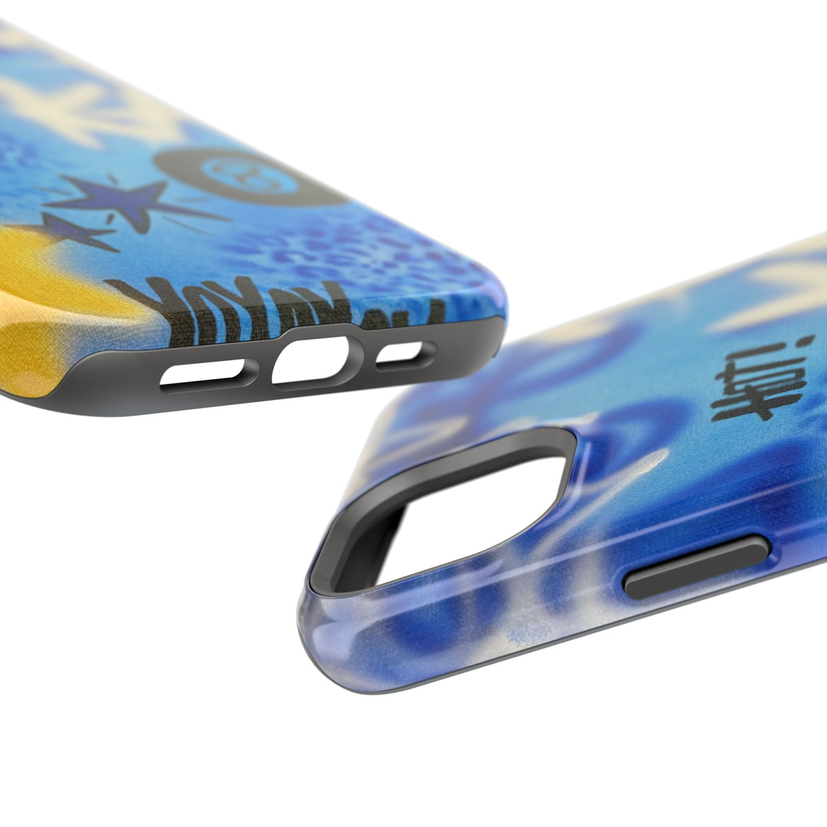 MagSafe "brilliant blues" airbrush iPhone case