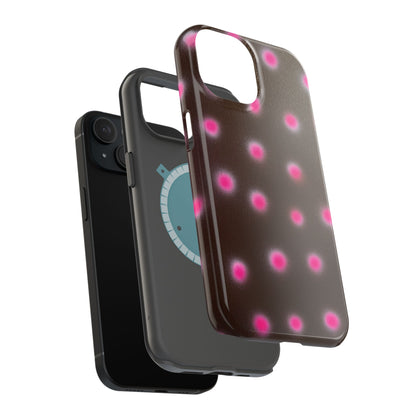 MagSafe "cherry mocha polka dot" airbrush iPhone case