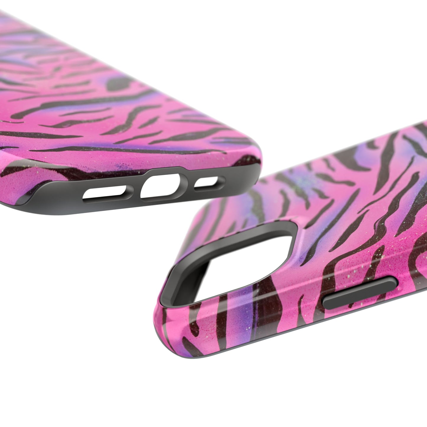 MagSafe "glitter zebra" airbrush iPhone case