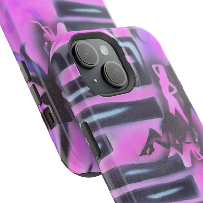 MagSafe "neon nights" airbrush iPhone case