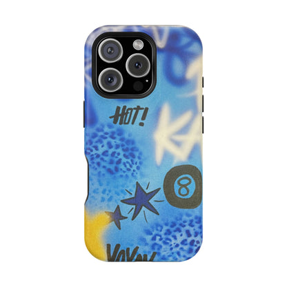 MagSafe "brilliant blues" airbrush iPhone case