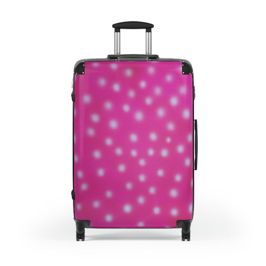 "bubblegum polka dot" airbrush suitcase