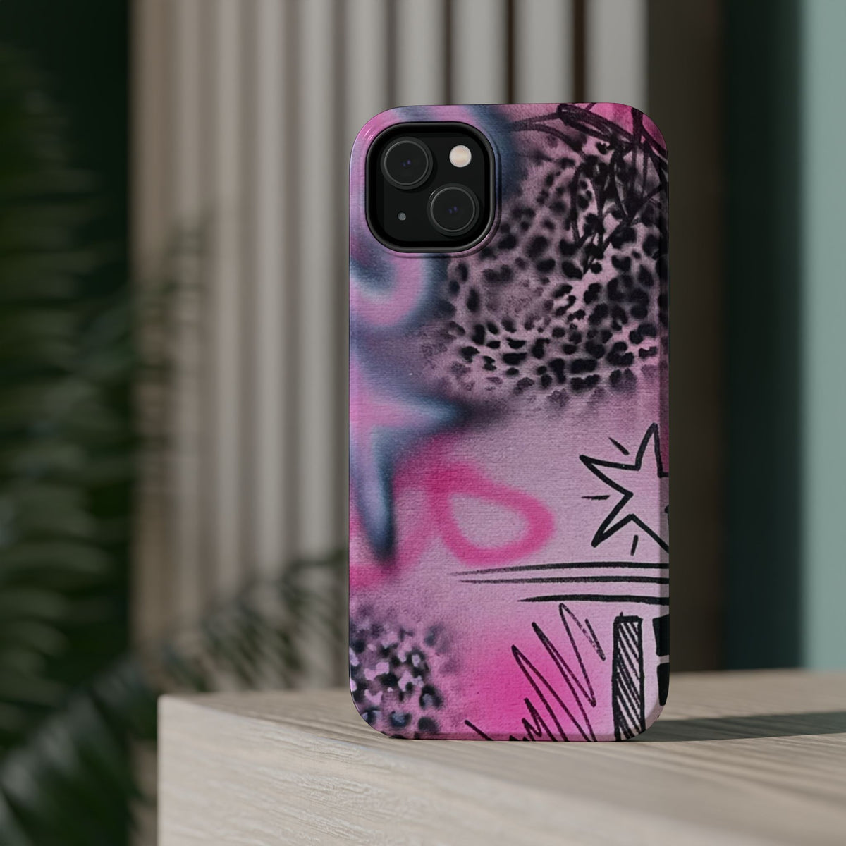 MagSafe "onyx cheetah" Airbrush iPhone Hülle