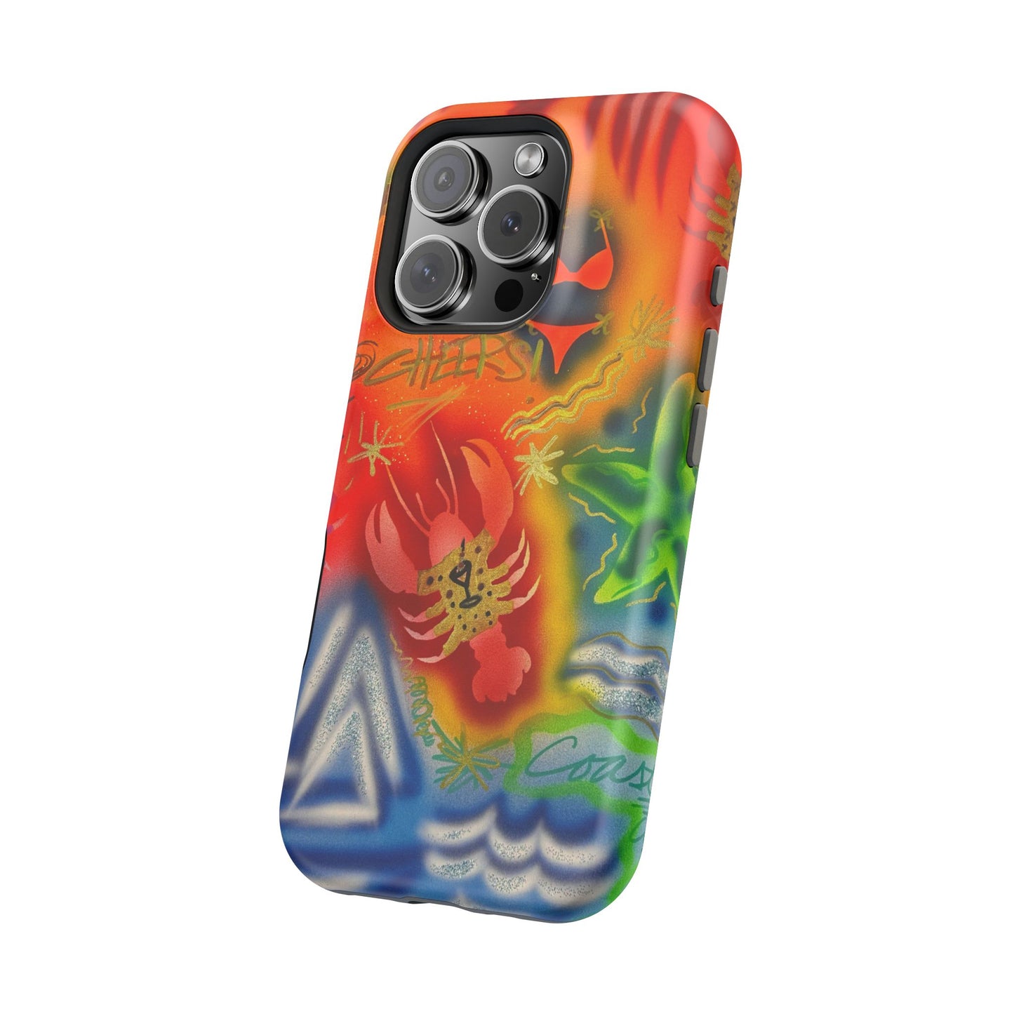 MagSafe "tipsy lobster" airbrush iPhone case