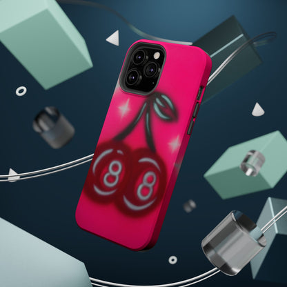 MagSafe "cherry 8ball" airbrush iPhone case