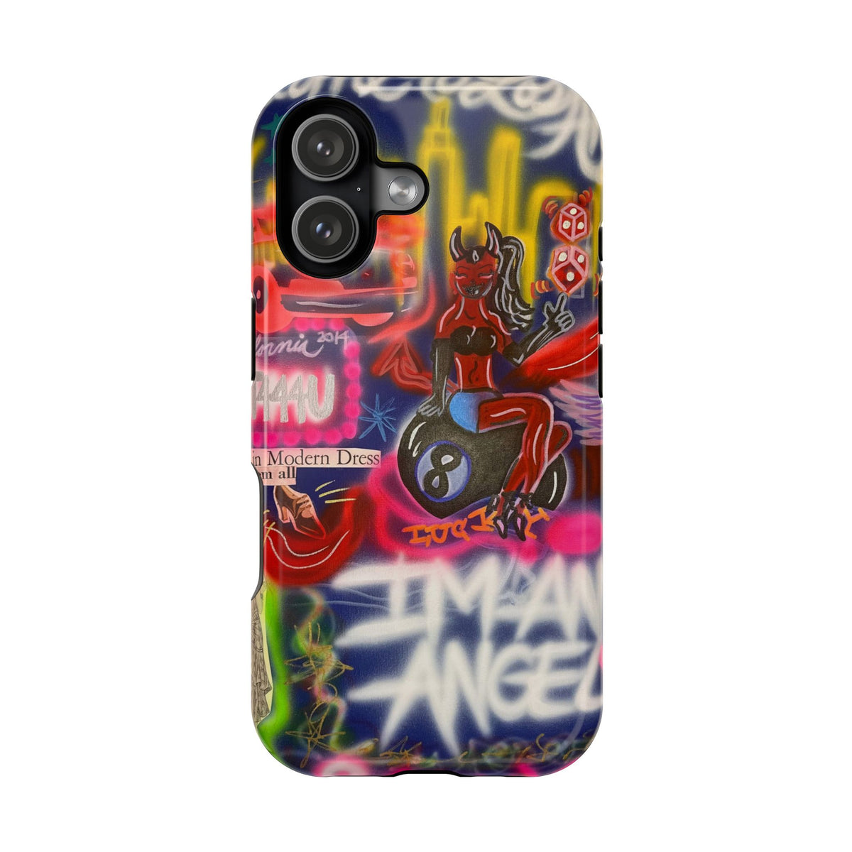MagSafe "im an angel" airbrush iPhone case