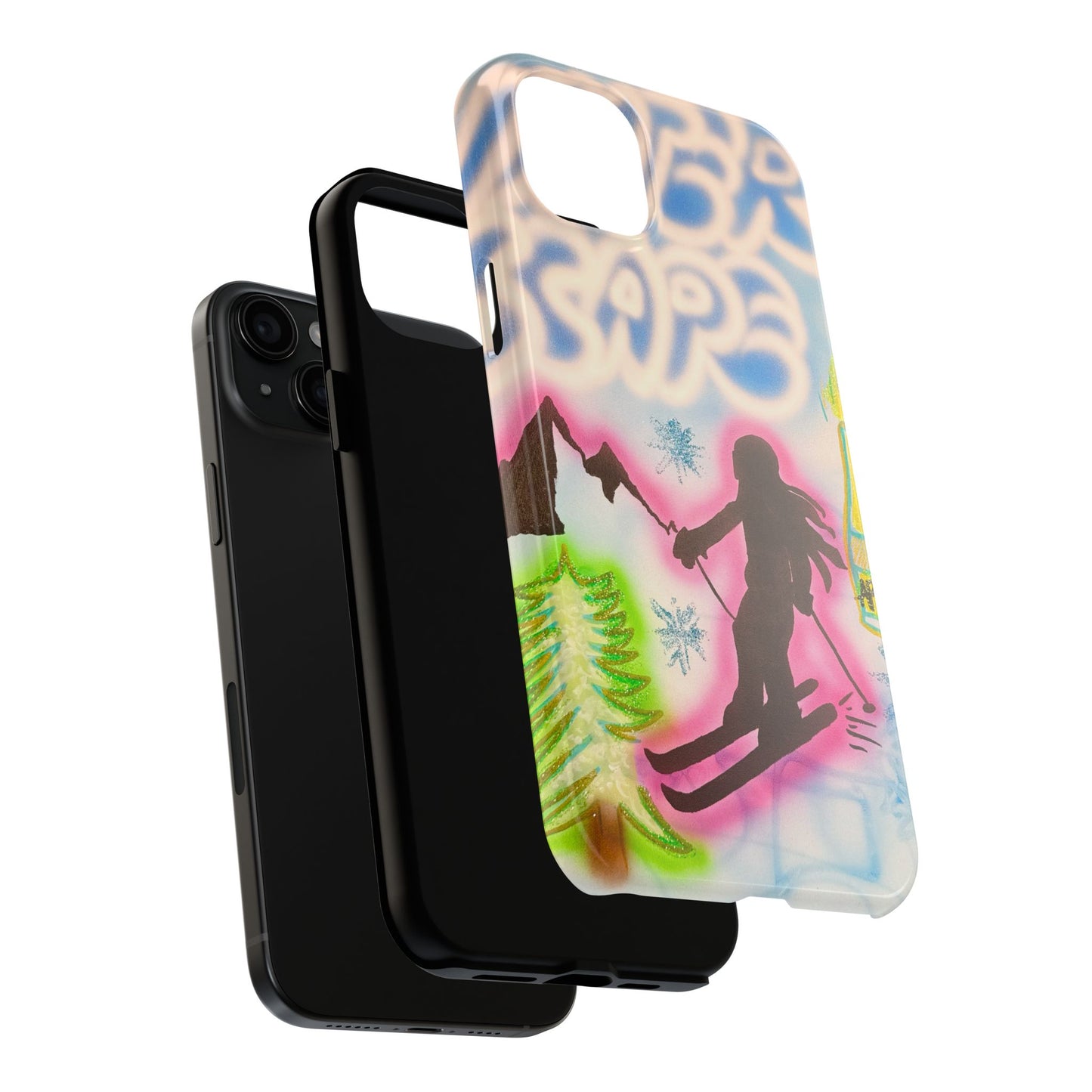 "winter escape" airbrush iPhone case