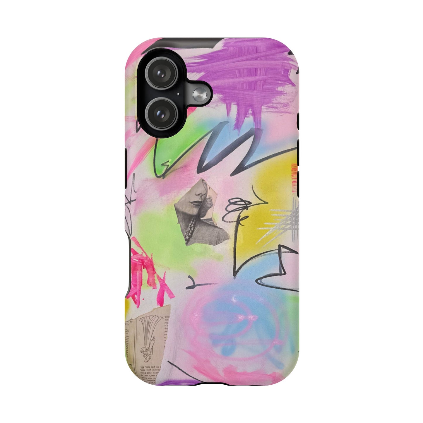 MagSafe "pastel static" airbrush iPhone case