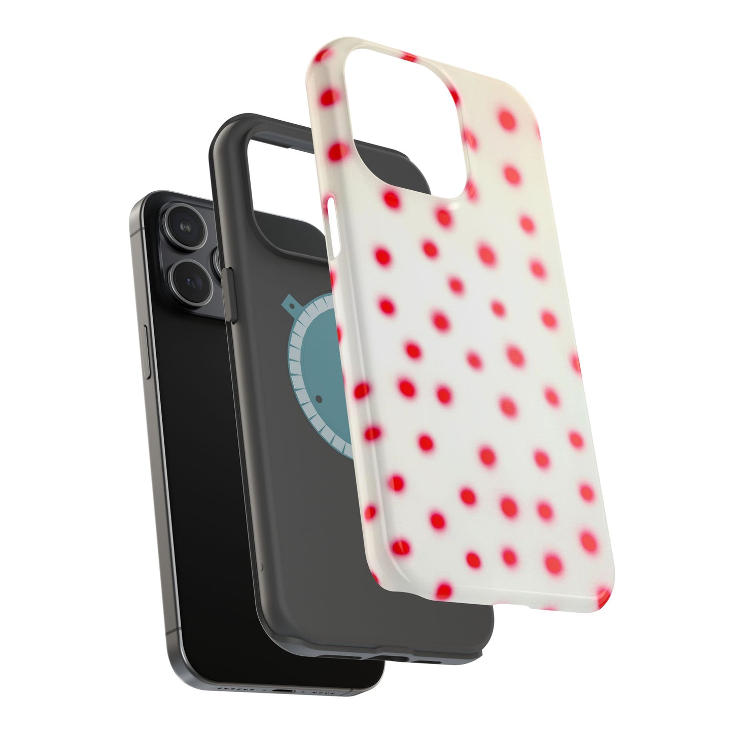 MagSafe "vanilla cherry polka dot" airbrush iPhone case