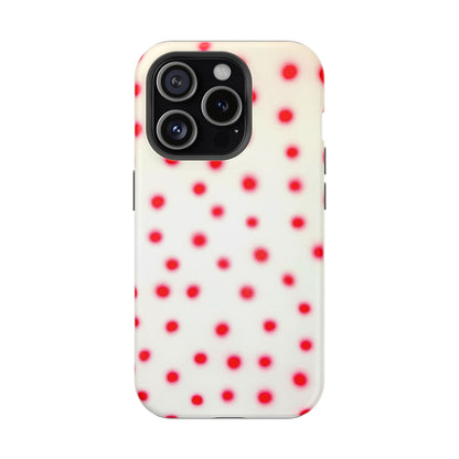 MagSafe "vanilla cherry polka dot" airbrush iPhone case
