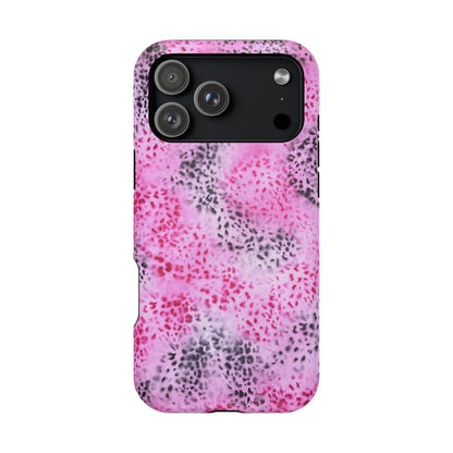 MagSafe "pink cheetah" airbrush iPhone case